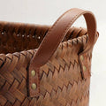 American retro high-end faux rattan storage basket - snack, toy, laundry, and general storage - woven basket, picnic basket