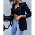 e-commerce independent site,  autumn/winter new arrivals, long-sleeved fashionable and sexy printed blazer