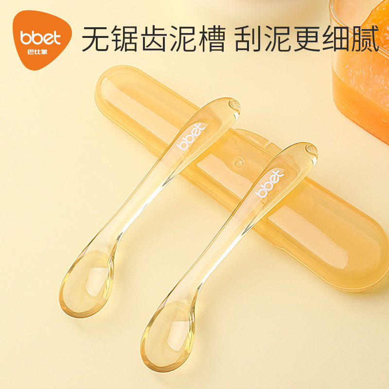 Baby feeding utensil set: fruit puree scraper spoon - perfect for weaning and baby food preparation (ages 6 months+)