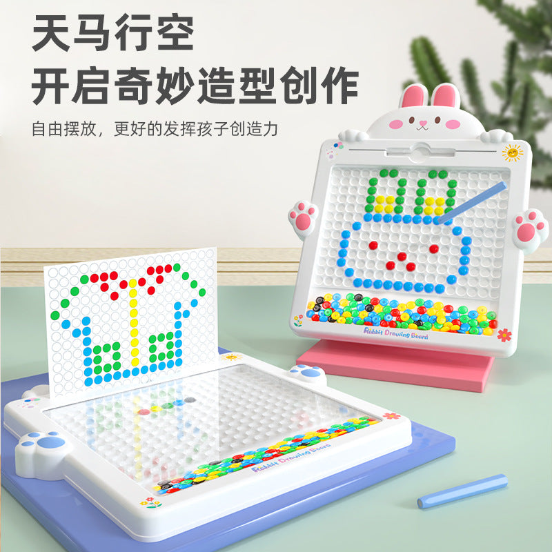 Rabbit magnetic drawing board - enhances focus, imagination, early education, and cognitive development for children