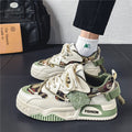 Trendy men's winter casual sneakers: unique, original design, versatile style for middle school students, height-boosting platform sneakers