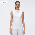 Simple round neck sleeveless tank top women's slim fit vest base layer top comfortable breathable activewear d26020