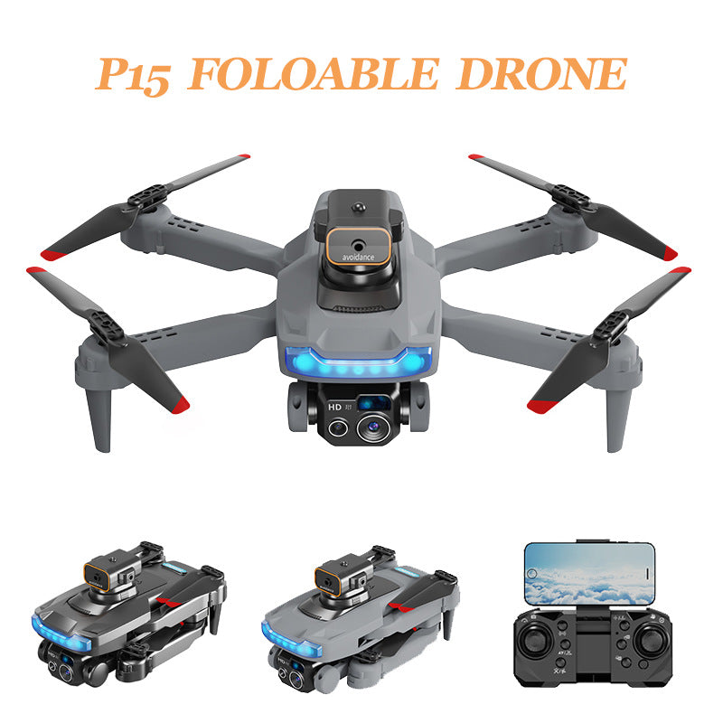 new product: gps brushless obstacle avoidance p15 drone with auto-return, hd aerial photography, and dual camera remote control aircraft