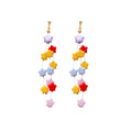 Summer color dopamine star tassel earrings - unique design, sweet & long dangle earrings - new for 2026