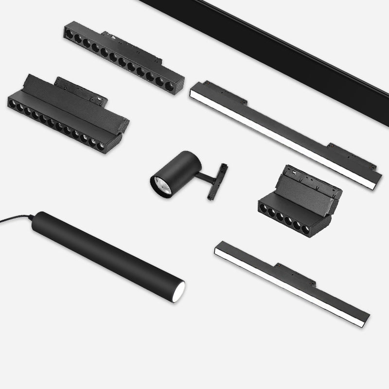 Magnetic track light Embedded light and shade rimless spotlights Living room home without main lights Lighting line lights