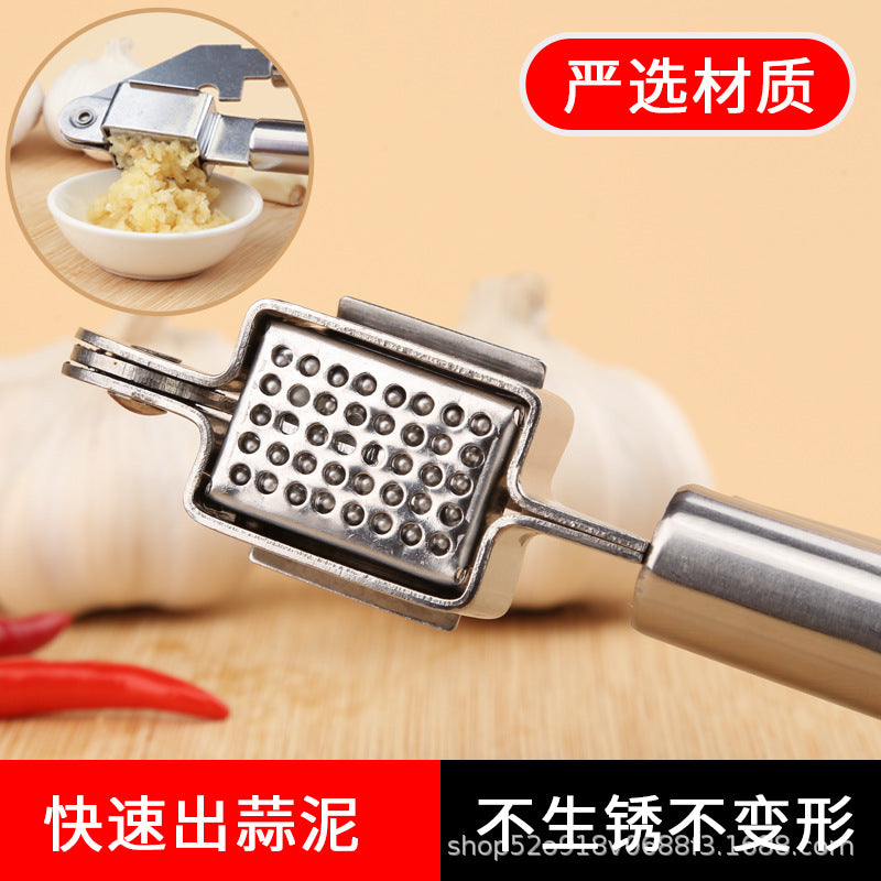 Factory direct 430 stainless steel heavy-duty manual garlic press - effortless garlic crushing for kitchen and home use