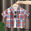 Kids' shirts: new  styles for boys - stylish cotton plaid shirts for spring and autumn. fashionable turn-down collar cardigans for toddlers and young children