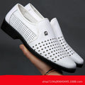 Men's sandals 2024 new summer casual closed-toe clogs hollow-out leather sandals wholesale dropshipping
