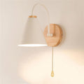 Curved white cone iron art soft light bedside reading wall lamp nordic cream style bedroom entrance b&b corridor