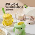 Kids' milk cup water bottle with measuring scale, straw, spill-proof, heat-resistant, infant and toddler training cup, home use