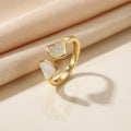 Popular easiest for match copper inlaid zirconium inlaid diamond skirt ring for women accessible luxury niche exquisite live mouth new ring jewelry
