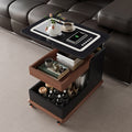 Medieval style smart movable coffee table living room for home small apartment adjustable side table sofa side cabinet trolley