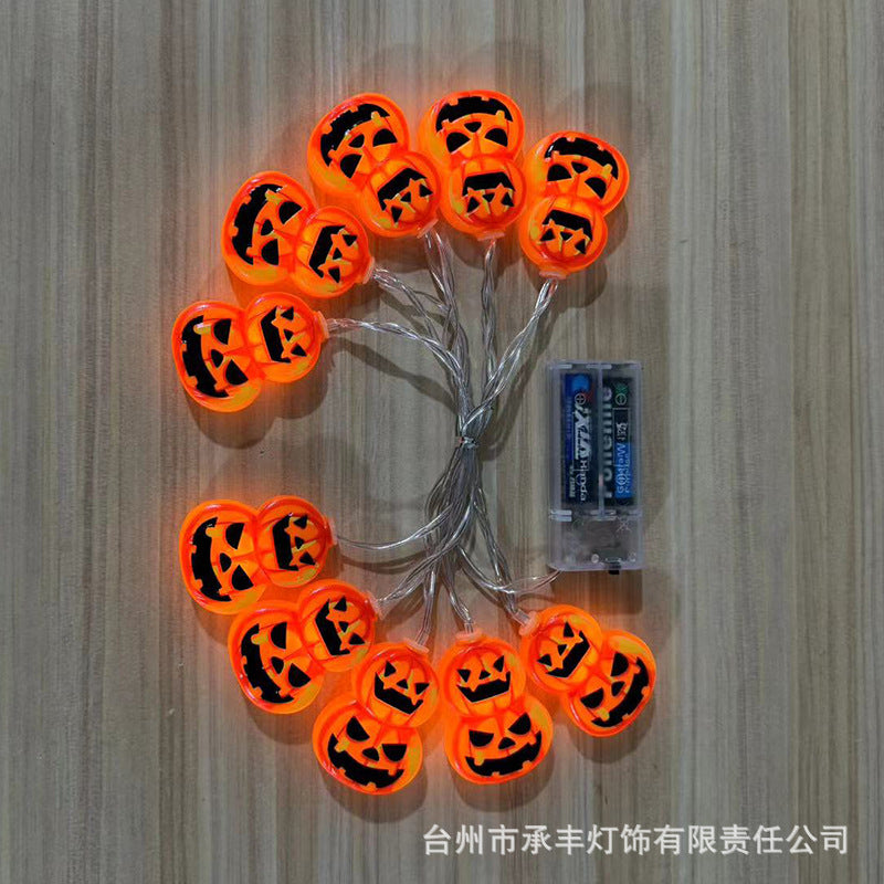 2024 Cross-border New Halloween Light String  Eyeball Skull Pumpkin Light Scene Arrangement Decoration Ambient Light