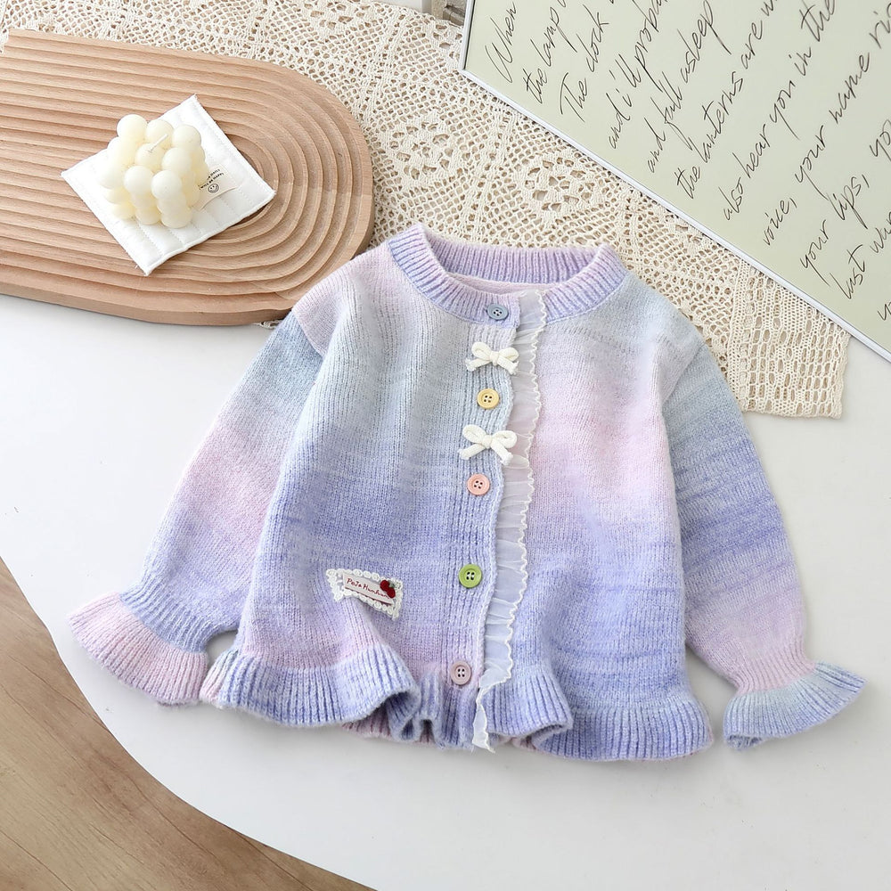 Girls' rainbow knit cardigan - new autumn/winter  collection
