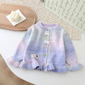 Girls' rainbow knit cardigan - new autumn/winter  collection