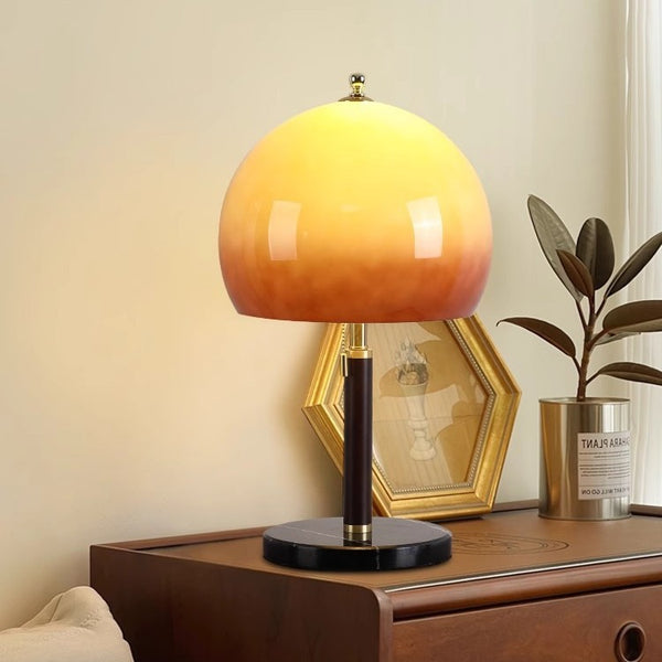 Medieval solid wood floor lamp living room sofa decorative lamp French retro style bedroom atmosphere floor copper art desk lamp