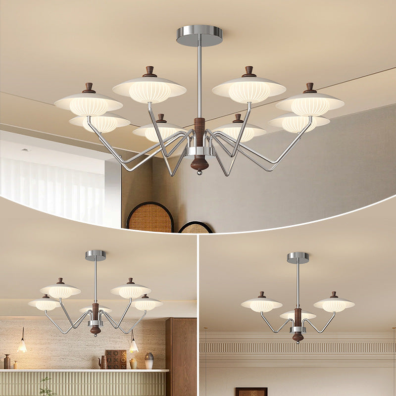 Medieval creative flying saucer chandelier living room main light Bauhaus simple bedroom study dining room light high-end lighting