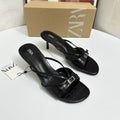 Za women's shoes 2025 summer new arrivals: buckled, embellished, round-toe stiletto sandals - open toe outdoor slides