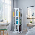 Rotating student bookshelf bookcase, mobile multi-tier kids storage floor rack, simple organizer, multifunctional living room shelf