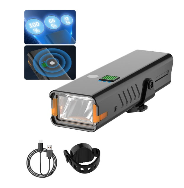 Bright light-sensitive bicycle light Aluminum alloy night lighting Side warning cutoff line Car light Children's night riding headlights