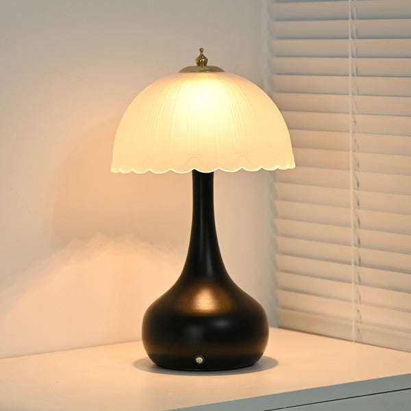Nordic table lamp bedside light luxury high-end bedroom gourd decorative table lamp retro glass creative night lamp B & B