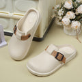 Durable birkenstock shoes women's summer couple fashion outwear thick sole heightening indoor waterproofnon-slip nurse shoes toe cap slippers