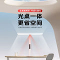 Full spectrum eye protection study desk lamp - red light, up & down illumination, clip-on/tabletop dual-use, perfect for kids' homework
