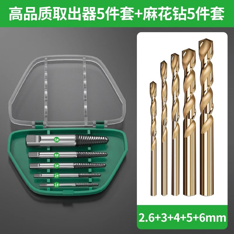 Baolian broken screw extractor, sliding wire, broken wire extractor, reverse thread wire extractor, screw thread tool suit