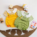 Baby bag fart summer thin vest male and female baby summer jumpsuit lapel fish frog triangle ha clothes