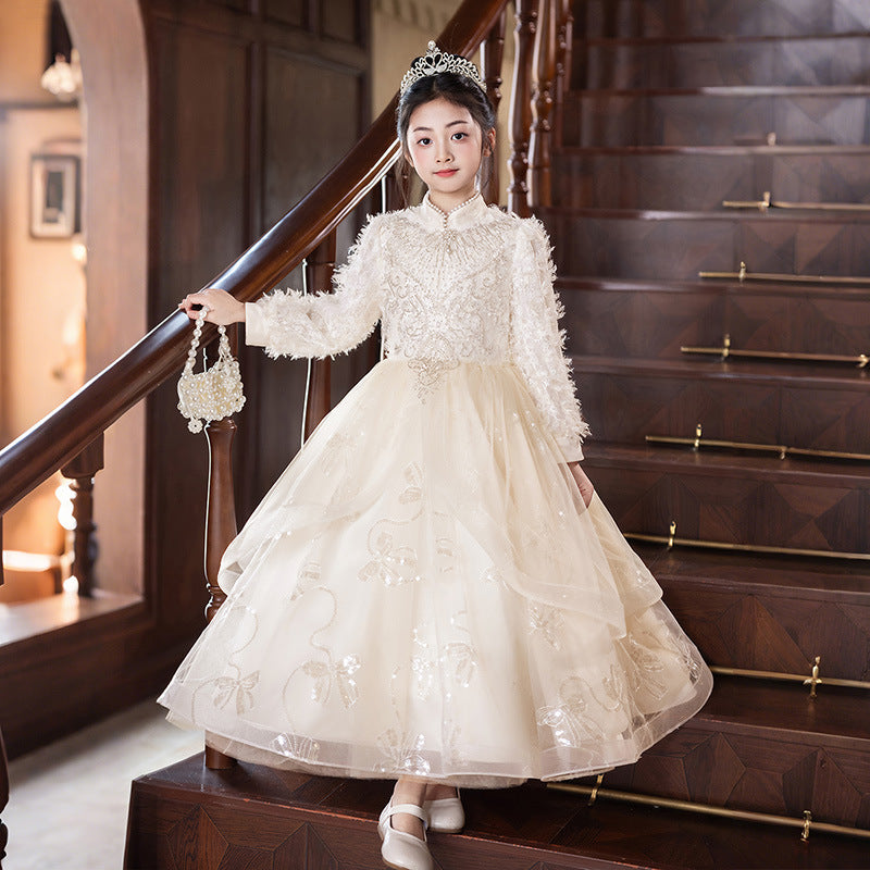 Girls' dresses: unique birthday, high-end children's piano performance outfits, flower girl dresses, little hostess dresses, princess dresses, new winter collection