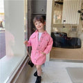 Girls' autumn outfit set  new korean style jacket & skirt two-piece fashionable kids' trendy set