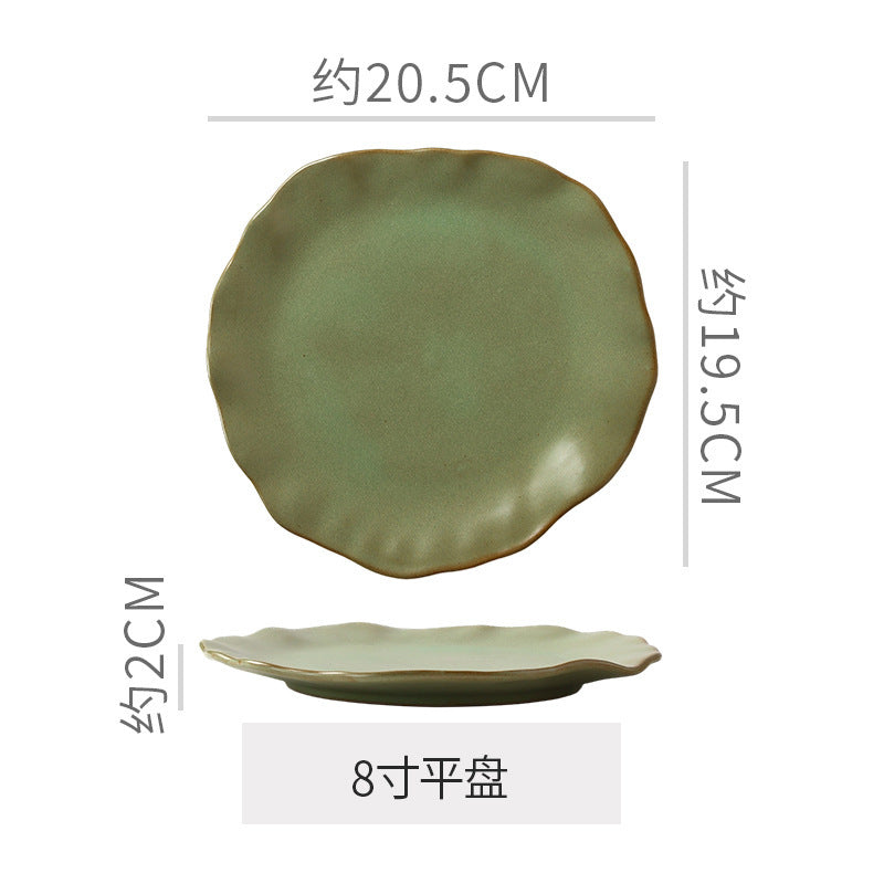 Vintage chic dinnerware set - restaurant, hotel, and home use - unique shaped dessert plates, pastry bowls, and rice bowls - wholesale