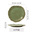 8inch shallow plate-fruit green