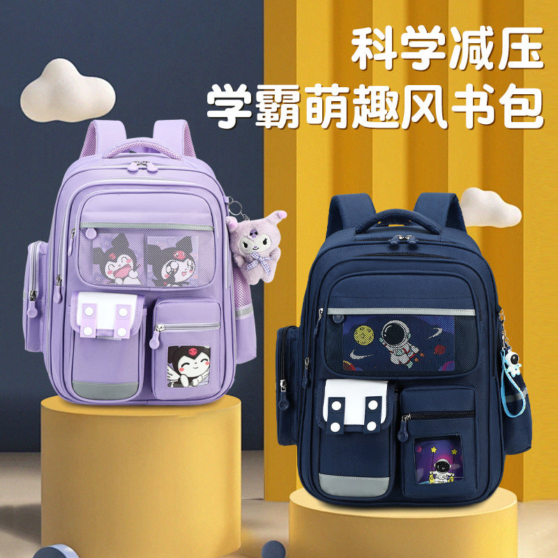 capibala school bag for primary school students, boys in grades 1-3 to 6, large capacity cute capybara stain-resistant backpack