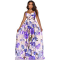 Summer new european and american style bandeau camisole print sheer maxi dress -  &  women's clothing
