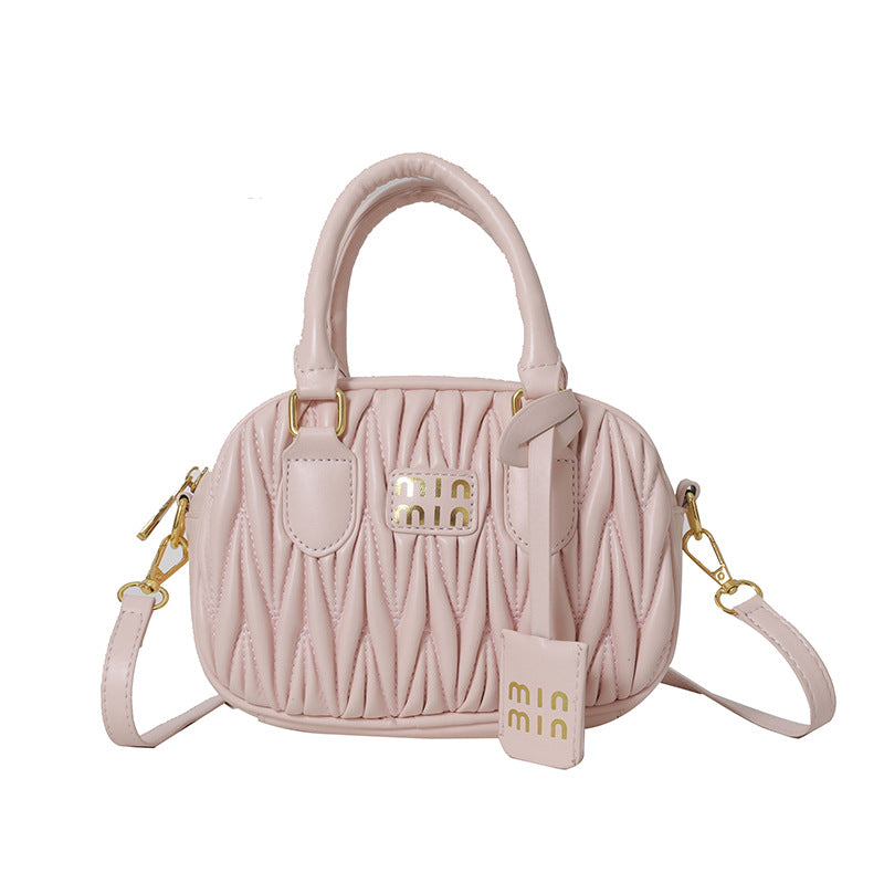 2025 summer new arrival: niche fashion pleated textured handbag - women's minimalist versatile shoulder bag