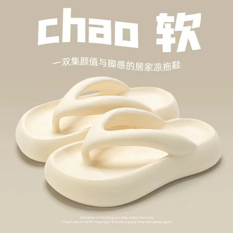 Wholesale eva slippers women's summer fashion thick sole non-slip home use cute beach slippers outwear