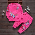 Children's two-piece set spring & fall  new arrival baby girl children's clothing k-style cotton 0-4 years old children's casualsuit