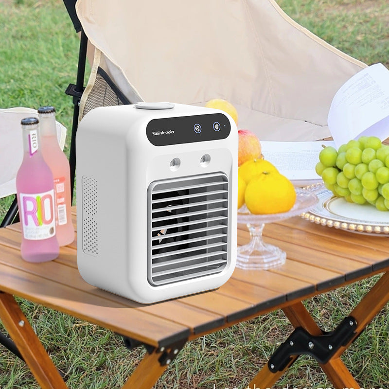 Spray mini small air conditioner desktop cooling fan dormitory movable air conditioning fan small air cooler student electric fan