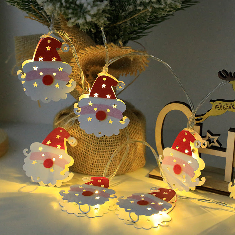 Christmas wrought iron Santa Claus LED light string deer Christmas tree mix and match Christmas elements ambient lights decorative lights