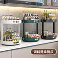 New rotating multi-functional corner shelf for kitchen spices, living room countertops, bathroom makeup storage - medium to tall