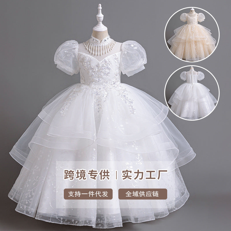 Yimingwei export cross-border kids dress, western style princess skirt, tutu skirt, youthkiddressdress