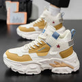 Men's youth sports shoes 2025 new winter collection: knob-lock running shoes, shock-absorbing casual shoes, breathable men's footwear