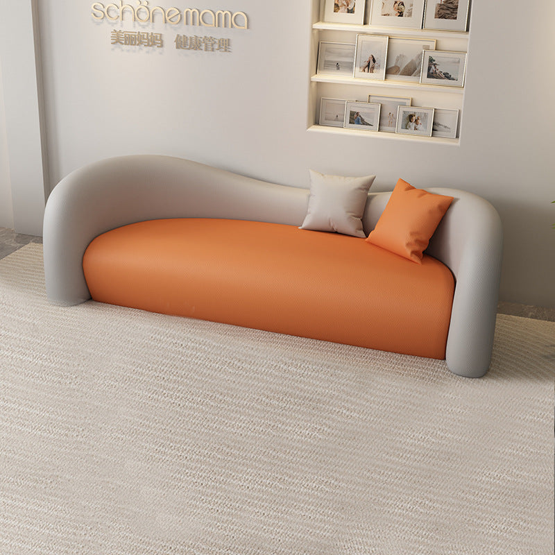 Cream nordic light luxury modern casual sofa designer creative special shaped shop straight row casual fabric sofa