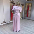 European and american cross-border women's clothing:  summer new arrival - elegant sweet round neck sleeveless maxi dress with shawl two-piece set