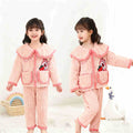 Girls' flannel pajamas - autumn/winter  collection: coral fleece winter warm kids' loungewear (fleece-lined)