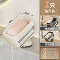 Suction cup soap dish wall mounted punch-free for home bathroom drain soap dish bathroom storage rack storage box