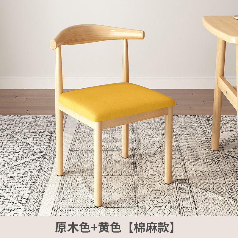 For homenordic desk chair modern casual restaurant chair iron horn chair dining table chair backrest stool