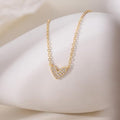 Shining pearl copper earrings and necklace set - peach heart design, tarnish-resistant, women's luxury, high-end, cross-border wholesale jewelry