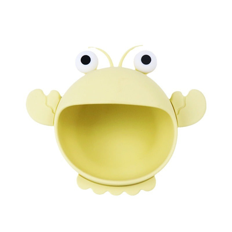 Children's silicone complementary food bowl feeding stainless steel anti-scalding baby eating plate baby special tableware independent